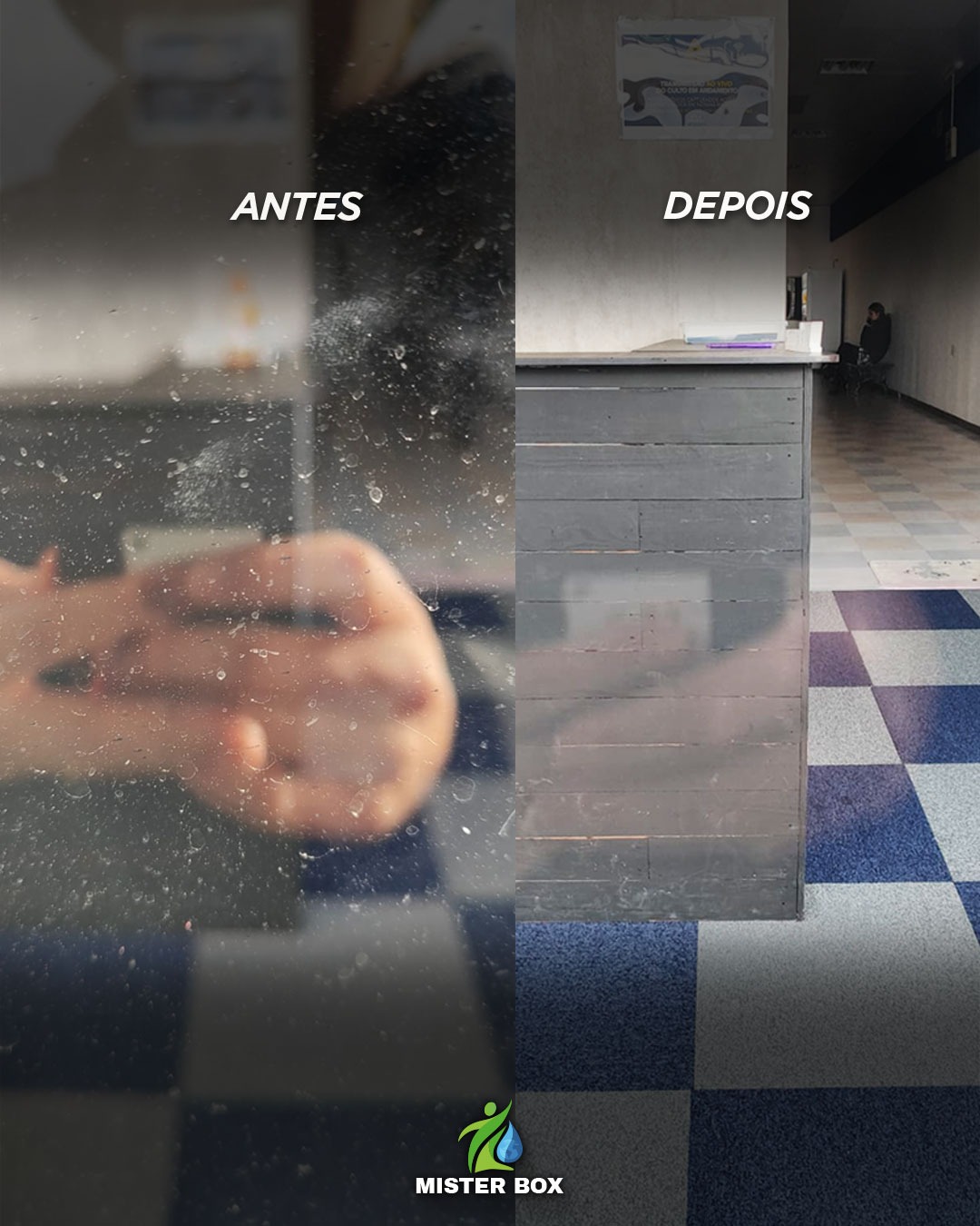 Box restaurado — antes e depois
