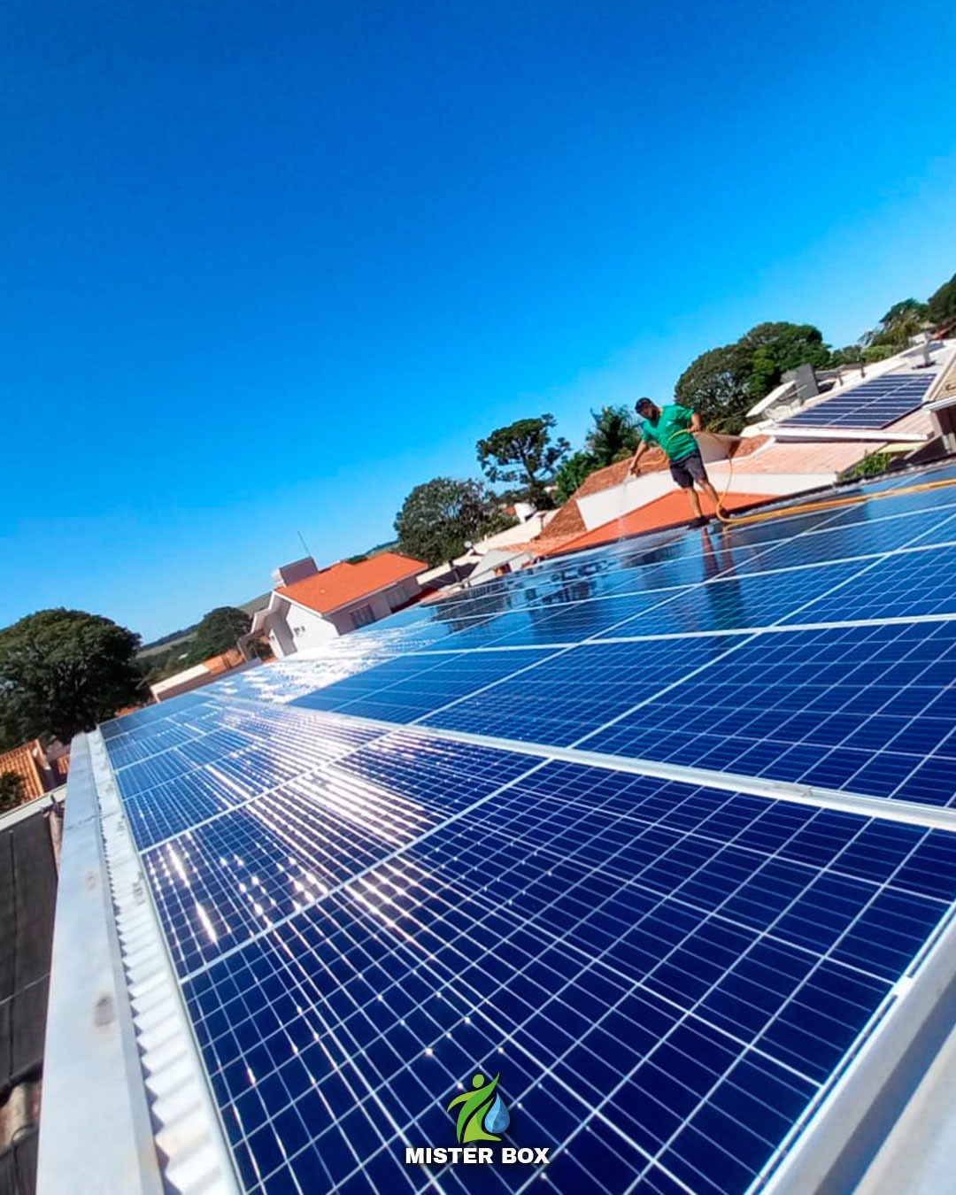 Placas solares limpas